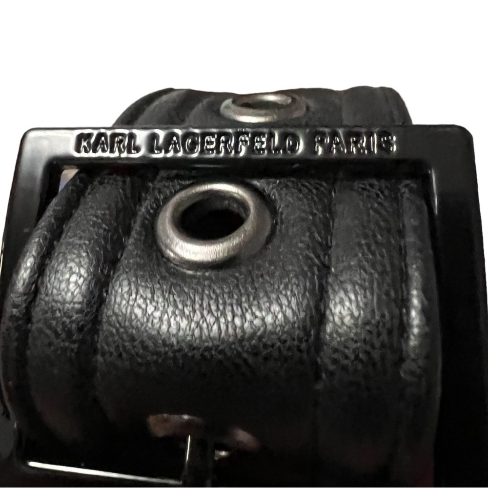 Karl Lagerfeld Paris Black Belt - Size: M/L (based on measurements)